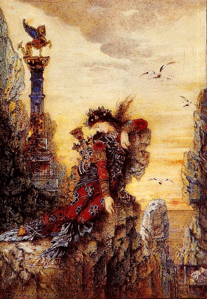 Gustave Moreau - Sappho On The Rocks