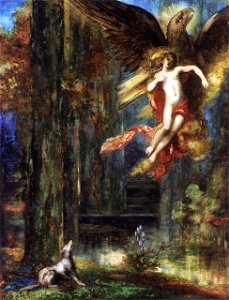 Gustave Moreau - The Abduction of Ganymède, 1886. Free illustration for personal and commercial use.