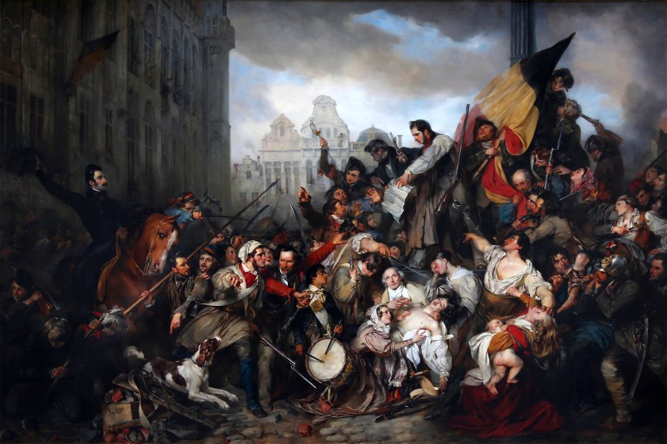 Gustave Wappers - Épisode des Journées de septembre 1830 sur la place de l'Hôtel de Ville de Bruxelles