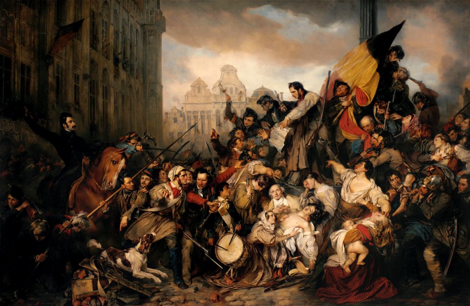 Gustave Wappers - Episode of the September Days 1830, on the Grand Place of Brussels - Google Art Project