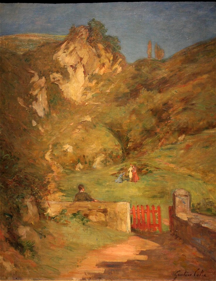 Gustave-Henri Colin - Sur la route du Castillo à Pasajes