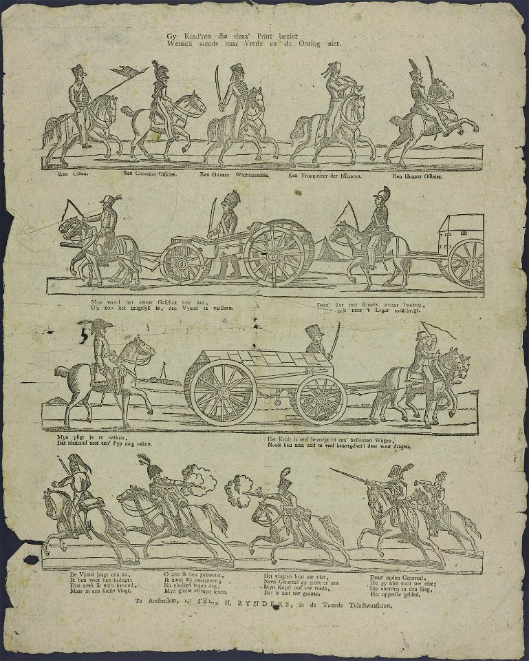 Gy kind'ren die deez' print beziet Wensch steeds naar vrede en de oorlog niet-Catchpenny print-Borms 0893