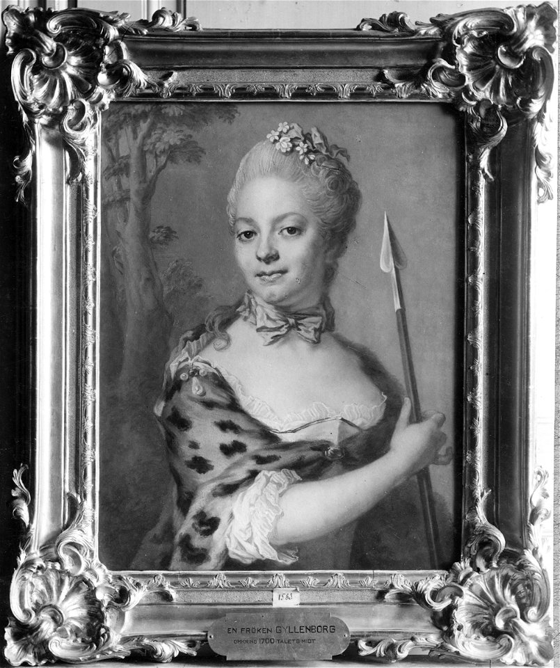 Gyllenborg, okänd kvinnlig medlem av ätten från 1700-talets mitt (Gustaf Lundberg) - Nationalmuseum - 39529