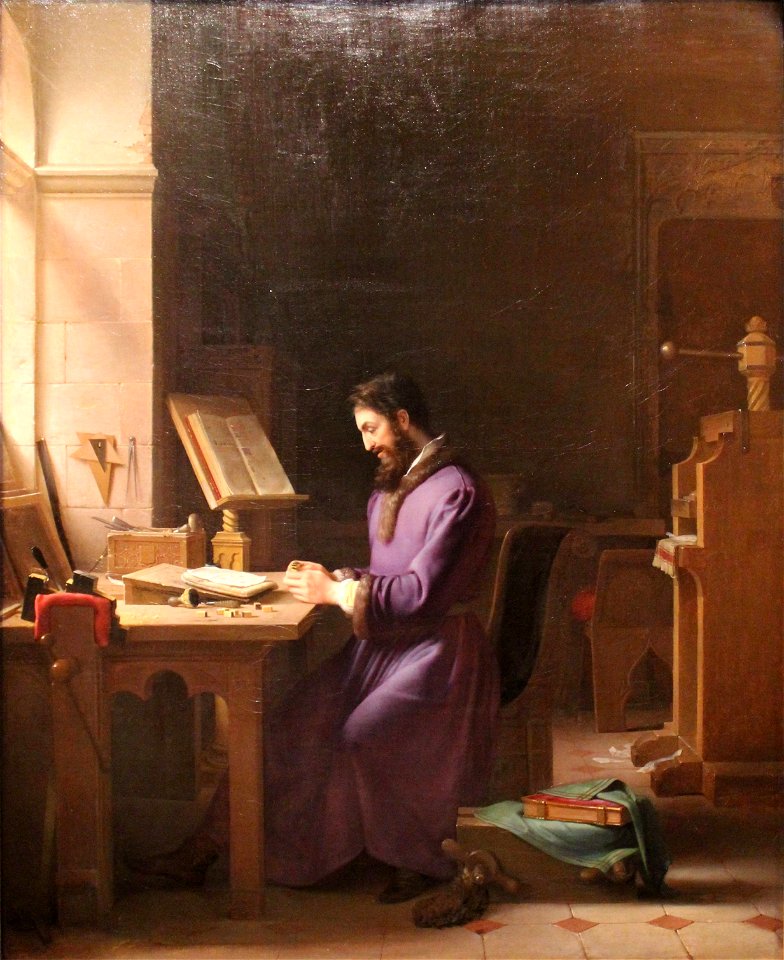 Gutenberg inventant l’imprimerie - Jean-Antoine Laurent - MBA Lyon 2014 (cropped)