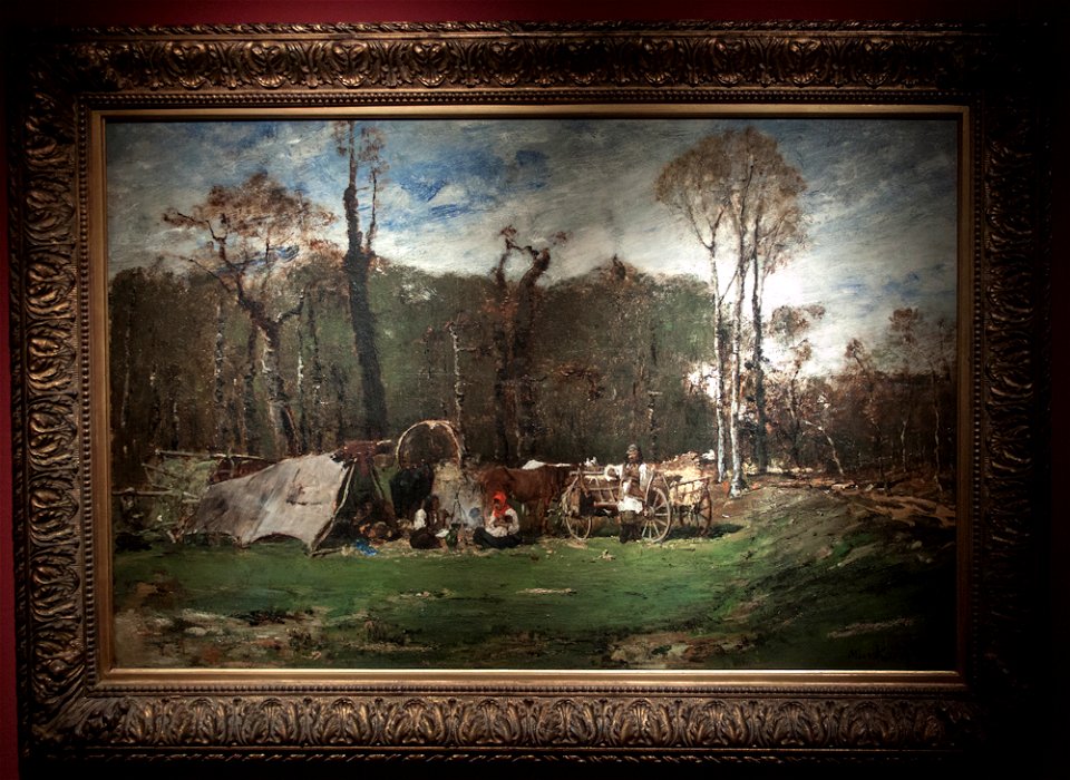 Gypsies at the forest edge - Munkácsy 1873