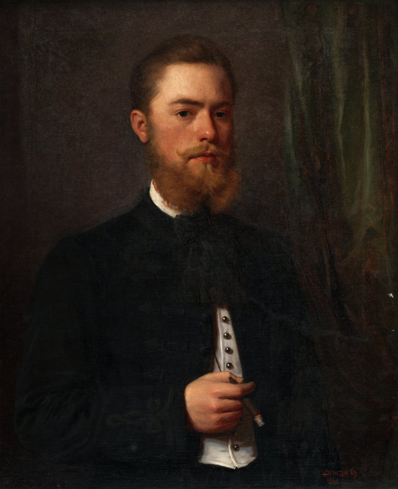 Gyula Benczúr - Podobizeň mladého muža. Študent práv Gejza Bencúr. - O 116 - East Slovak Gallery