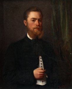 Gyula Benczúr - Podobizeň mladého muža. Študent práv Gejza Bencúr. - O 116 - East Slovak Gallery