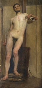 Gyula Háry - Štúdia mužského aktu - M 23 - Ernest Zmeták Art Gallery