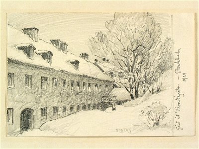 Gård vid Värmdögatan (idag 2017 Malmgårdsvägen) Stockholm, Södermalm, 1924 - Nordiska museet - NMA.0090957