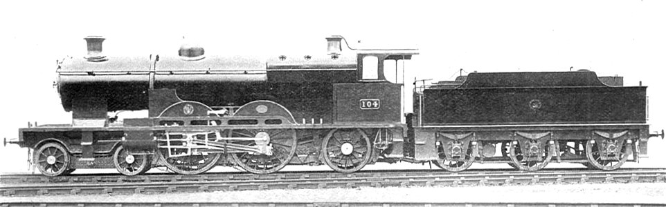 GWR de Glehn compound locomotive 104 Alliance (Howden, Boys' Book of Locomotives, 1907)