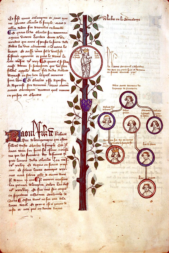 Généalogie des rois de France - Besançon Ms677 f139v (Robertiens)
