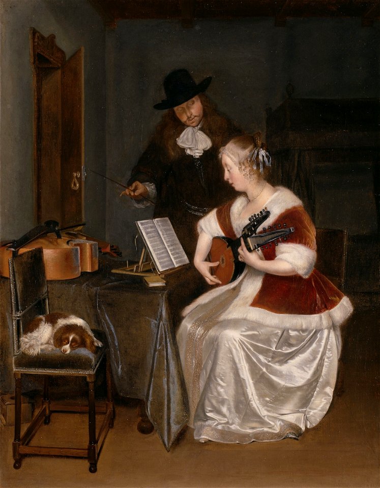 Géraerd Ter Borch - The Music Lesson - 1891.1 - Art Institute of Chicago
