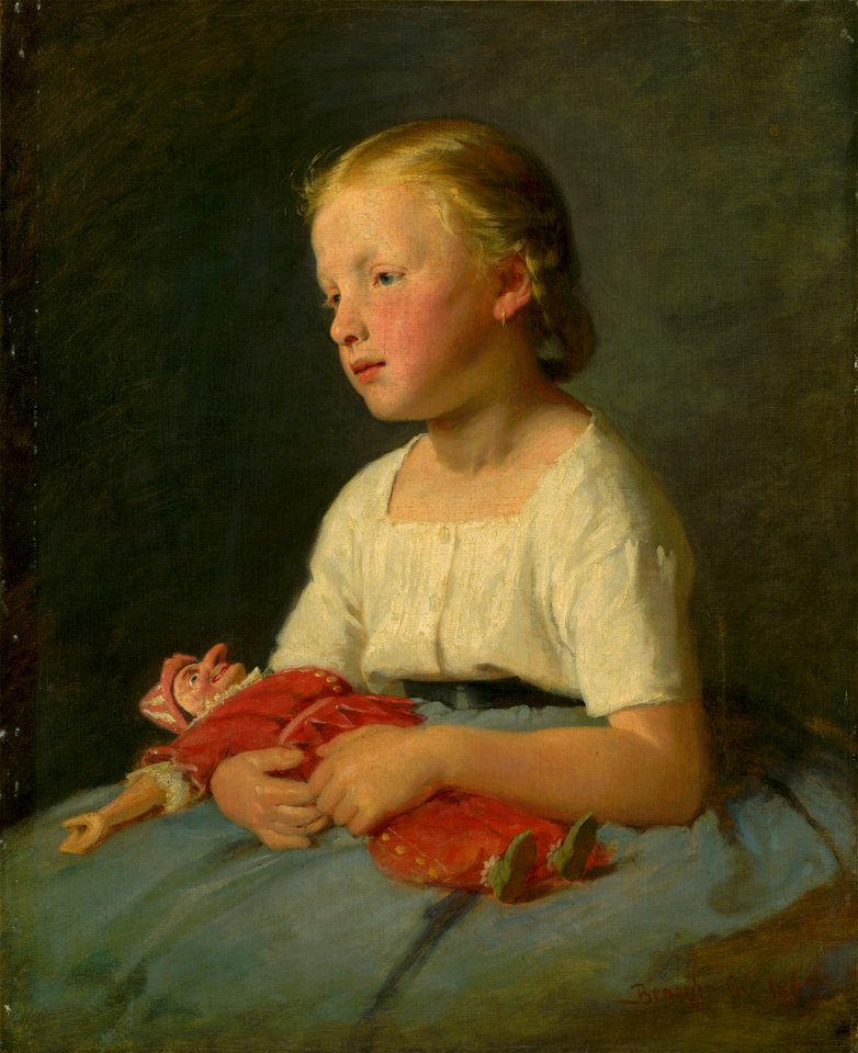 Gyula Benczúr - Little Girl with a Doll - O 85 - Slovak National Gallery
