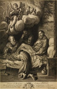 Gérard Audran, Morte di San Francesco (copia da Annibale Carracci)