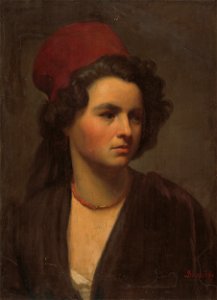 Gyula Benczúr - Podobizeň dievčaťa v červenej šatke. - O 138 - East Slovak Gallery