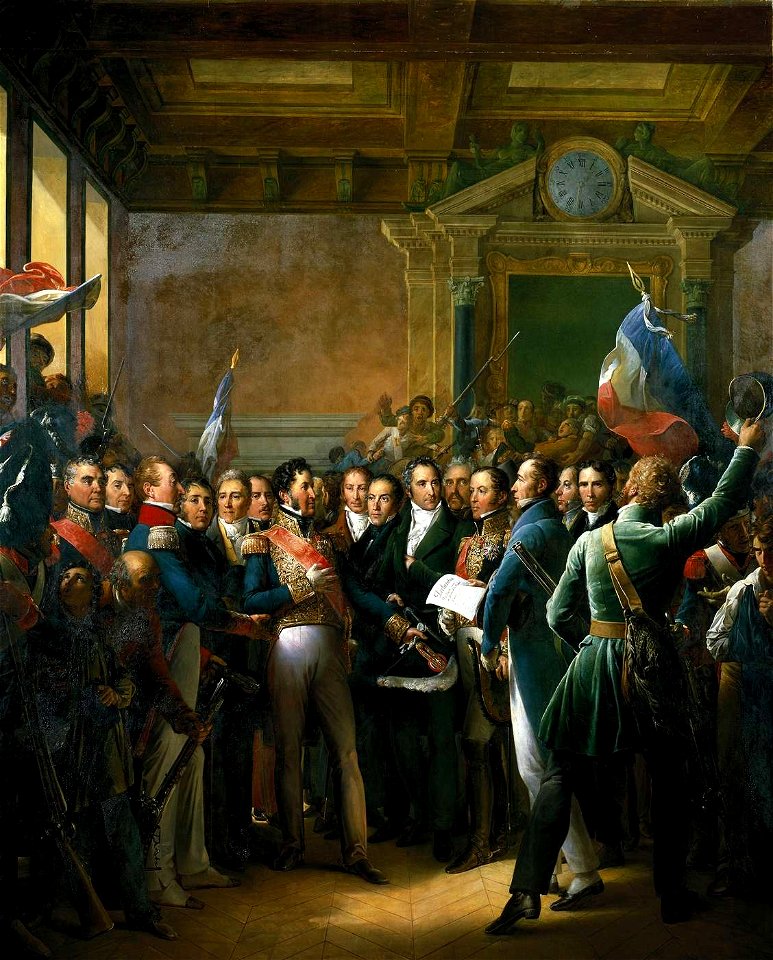 Gérard - Lecture à l'hôtel de ville de la proclamation des députés (31 juillet 1830)