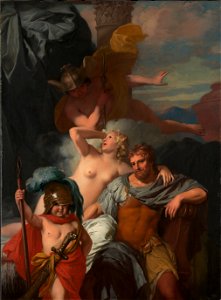 Gérard de Lairesse - Mercurius gelast Calypso om Odysseus te laten vertrekken. Free illustration for personal and commercial use.