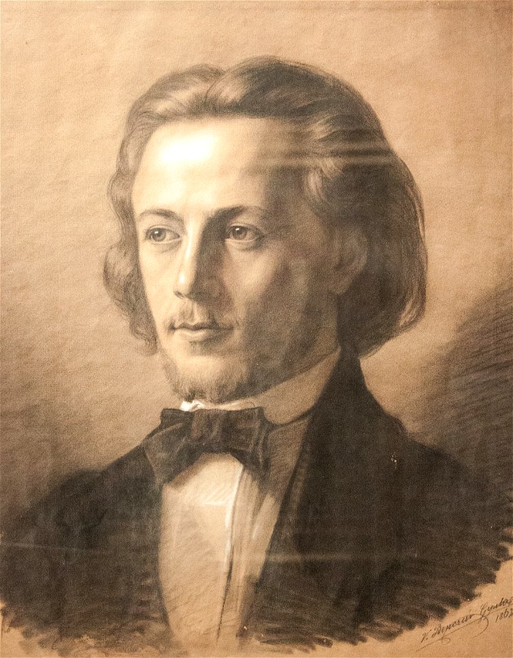 Gyula Benczúr - Self-portrait, drawing