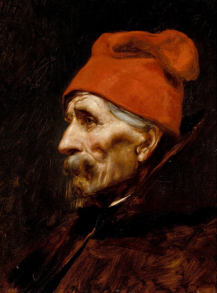 Gyzis Nikolaos - Old man wearing a red fez - Google Art Project