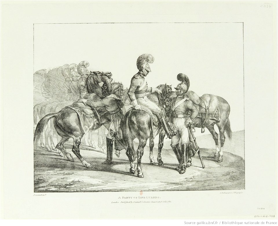 Géricault - A Party of Life Guards, btv1b10028973p