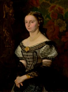 Gyula Benczúr - Portrait of Terézia Ujházy (née Prissnitzová) - O 1875 - Slovak National Gallery