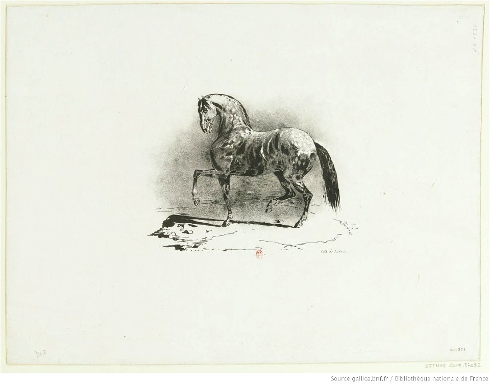 Géricault - Cheval au trot, btv1b100281241
