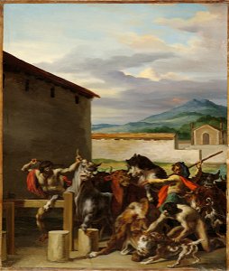 Géricault - Cattle Market, 1818-1819. Free illustration for personal and commercial use.