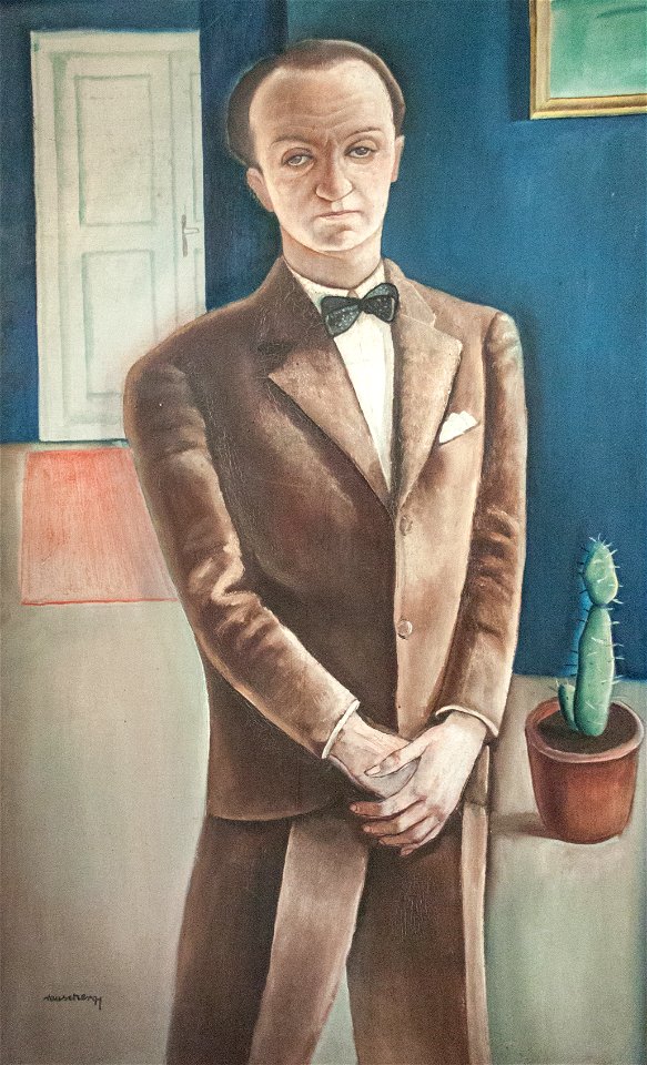 György Rauscher - Man in suit with cactus