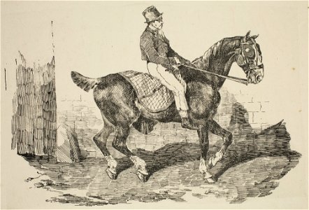 Géricault - Cheval de Carrosse monté par un palfrenier, 1820