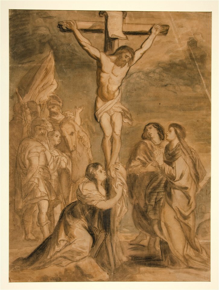 Géricault - Christ on the Cross Surrounded by Virgin and Saints, 1930.239