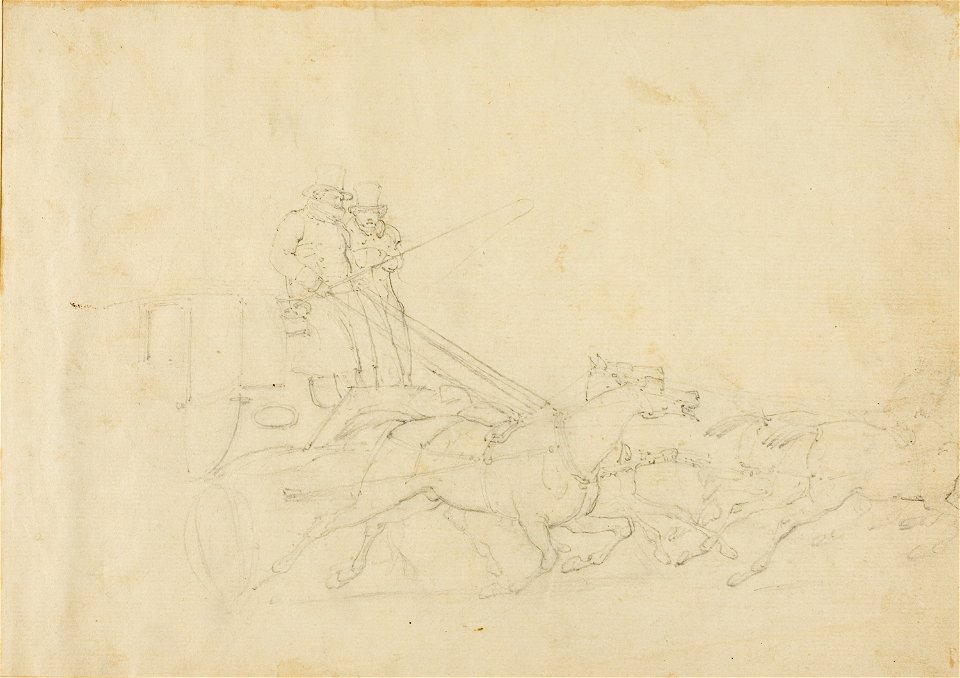 Géricault - Coach Drawn by Four Galloping Horses, 1818-19