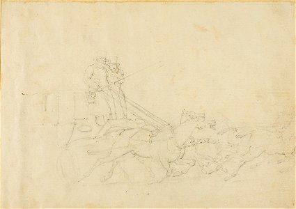 Géricault - Coach Drawn by Four Galloping Horses, 1818-19