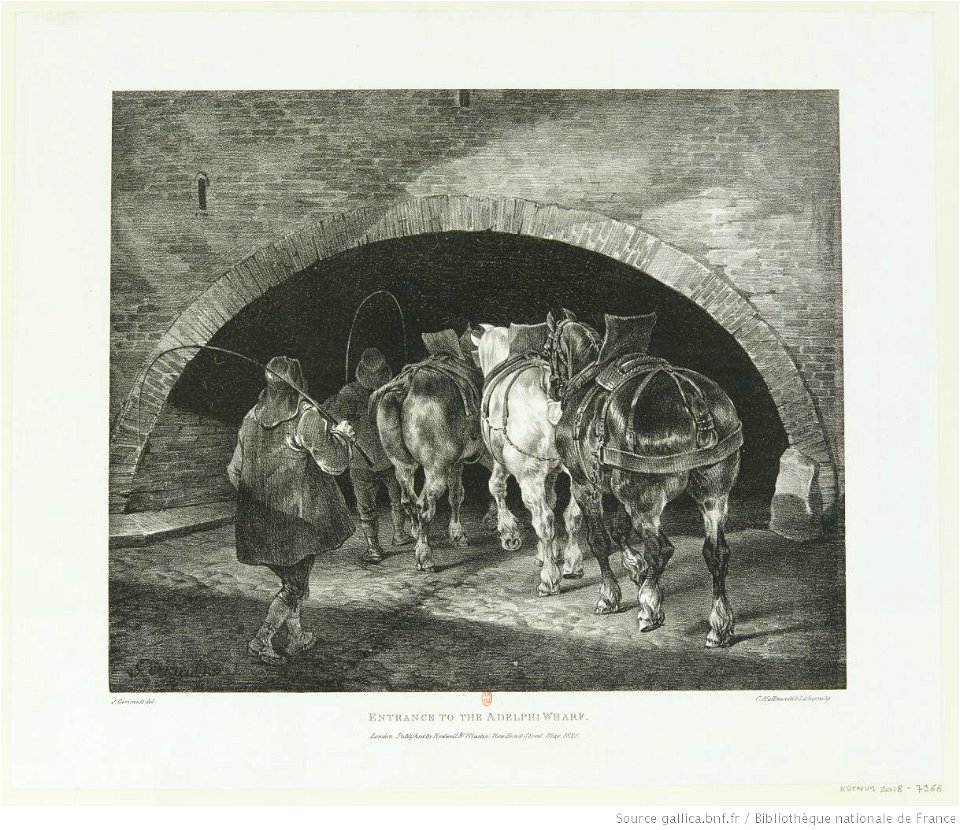 Géricault - Entrance to the Adelphi Warf, btv1b10028934g
