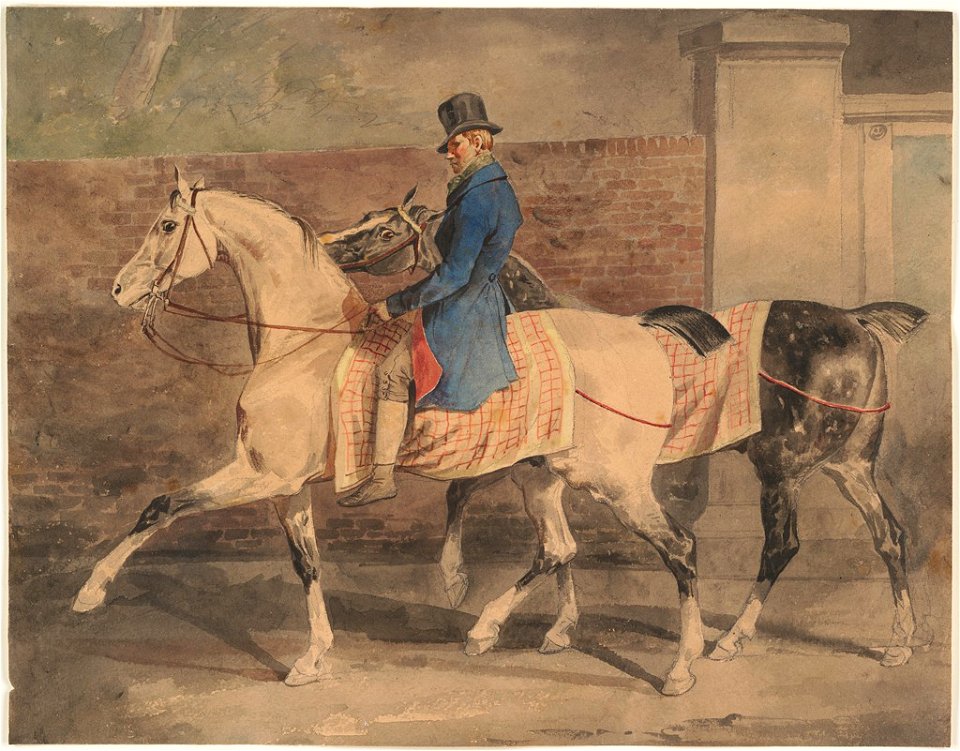 Géricault - Groom and Horses, 1820-1821
