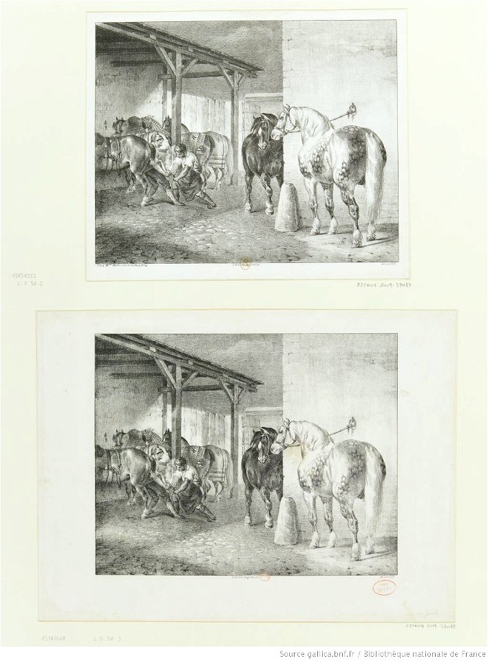 Géricault - Hangar de maréchal ferrant, 3e état, btv1b100281224