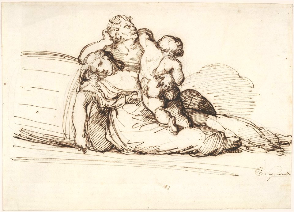 Géricault - Family Group from The Mutiny on the Raft of the Medusa, 1818