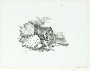 Géricault - La jument et son poulain, 4e état, btv1b10028770k