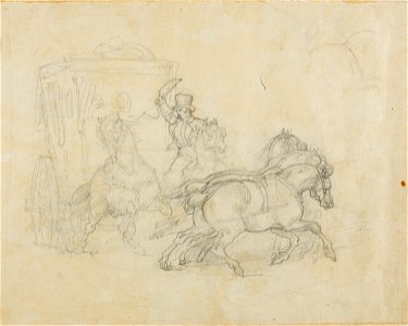 Géricault - A Stagecoach Drawn by Five Horses, 1818-19