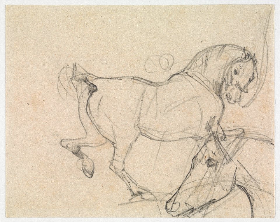 Géricault - Horse, with head of Horse on Right, 85.776