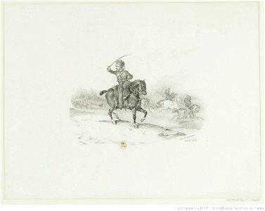 Géricault - Officier d'artillerie commandant la charge, btv1b10028033m