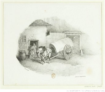 Géricault - Cheval de charrette sorti des limons, btv1b10028029w