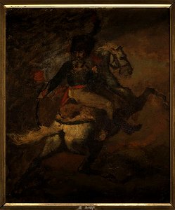 Géricault - Officier de chasseur à cheval de la garde impériale chargeant, 1812