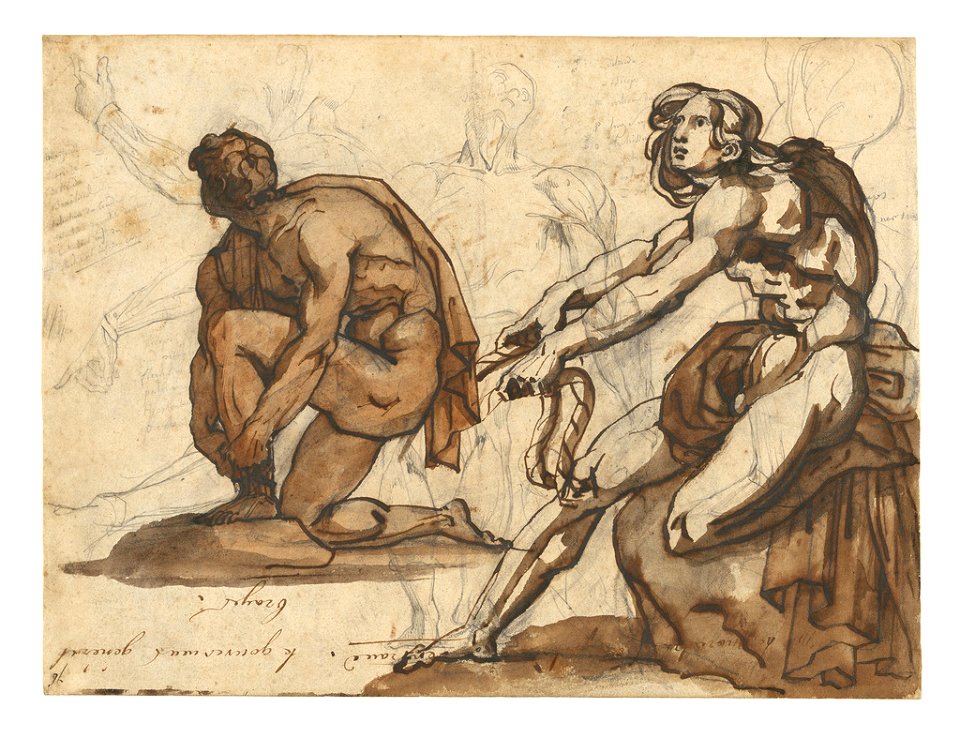 Géricault - Classical Nudes (recto), about 1814–1815