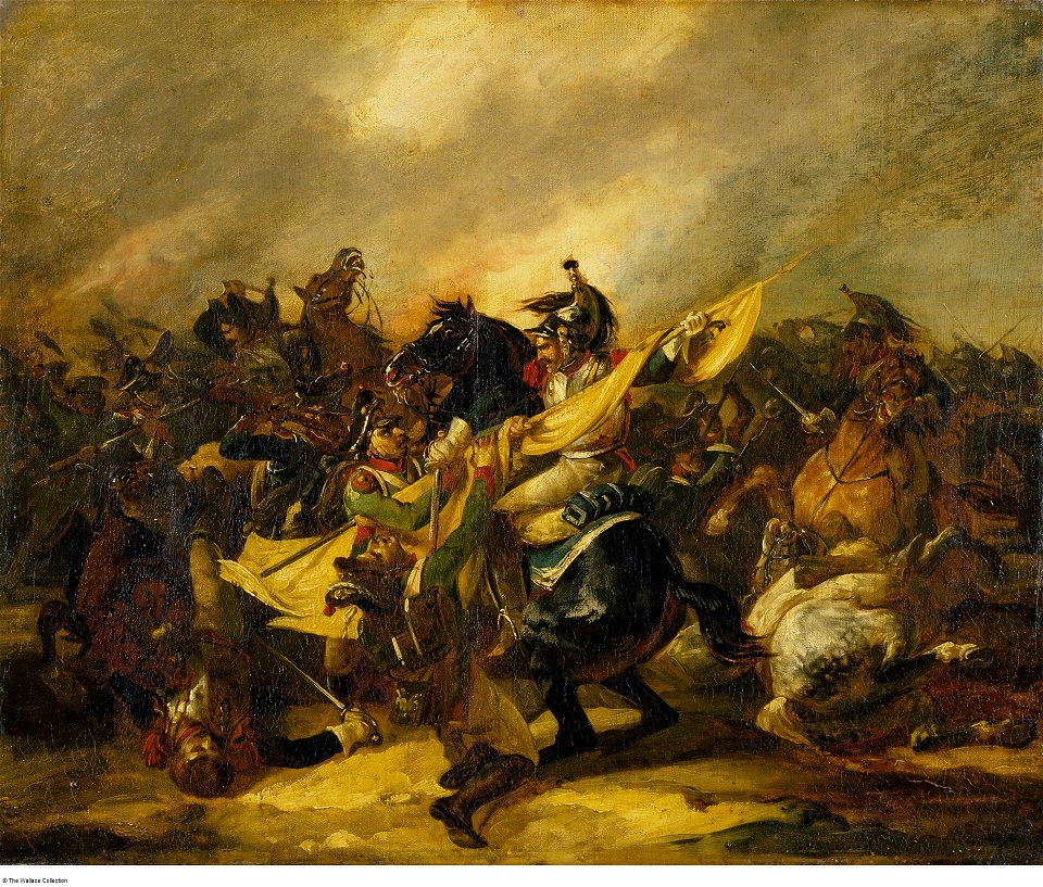 Géricault - A Charge of Cuirassiers, c. 1822 - c. 1823