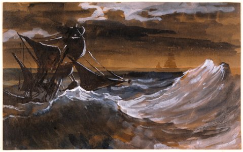 Géricault - Sailboat on a Raging Sea, about 1818–1819
