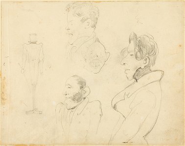 Géricault - Sheet of Caricatures, 1818-19,