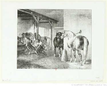 Géricault - Hangar de maréchal ferrant, 1er état, btv1b10028648j