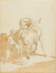 Géricault - Stableboy Grooming a Horse, 1814