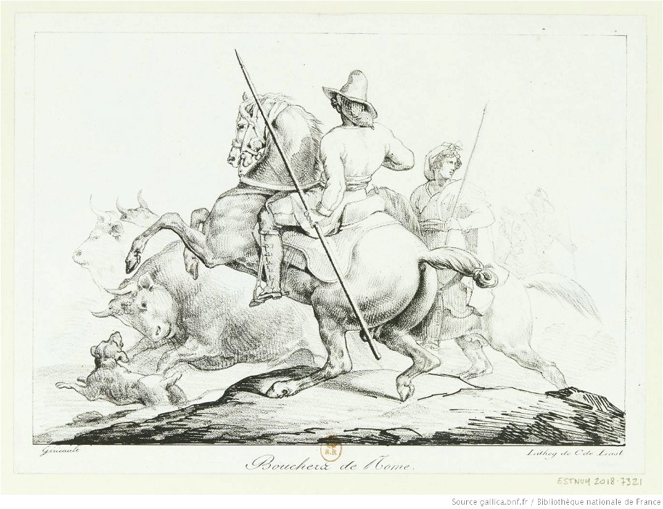 Géricault - Bouchers de Rome, 2e état, btv1b10029158d