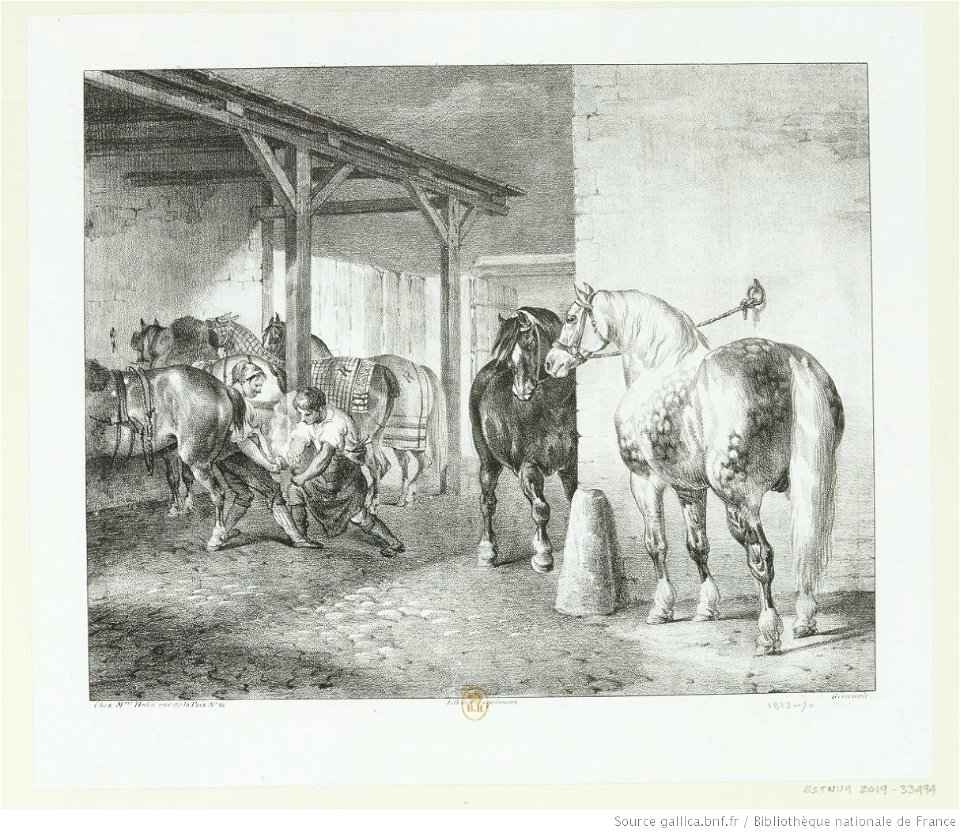 Géricault - Hangar de maréchal ferrant, btv1b10028642v